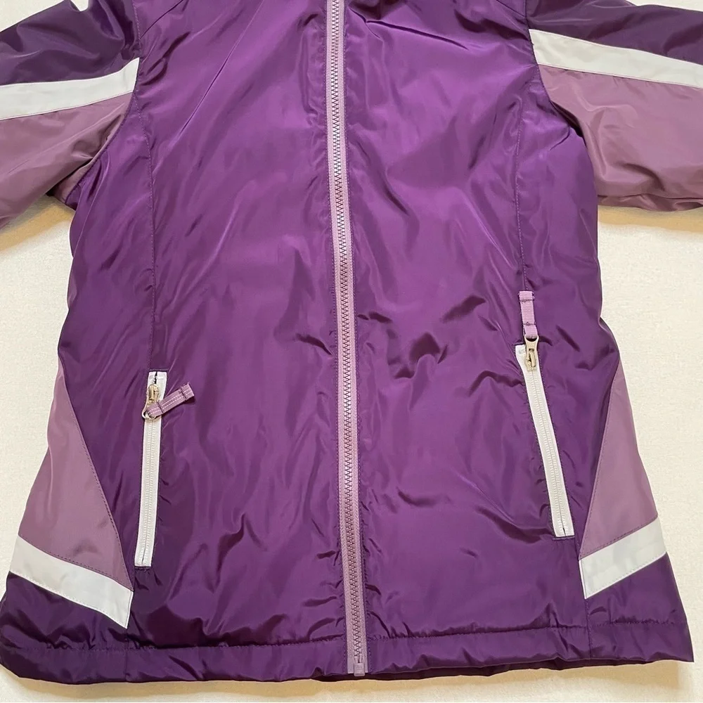 Lands End purple hooded jacket sz medium 10 - 12